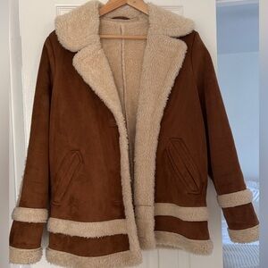 ABERCROMBIE sherpa jacket sz LG